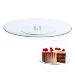 Kagefad, Drejelig Glas, 2x30 cm, Transparent Discount
