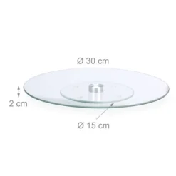 Kagefad, Drejelig Glas, 2x30 cm, Transparent Discount