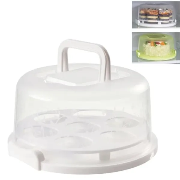 Serveringsfad & Skåle>Kageopbevaringsdæksel Kageopbevaring med låg Dessertserveringsfad med håndtag Cupcakeholder Tærtedisplay med bund