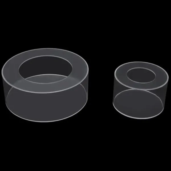 Kagestativ og kageopsats - Kagedisplay Sæt - 2-pak - Rund - 25×10 cm + 15×10 cm - Tykkelse 3 mm - Plast - Klar New