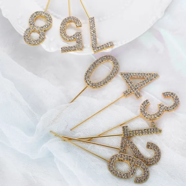 Kagetopper med ZIRCONS GOLDEN nummer "5"