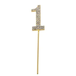 Kagetopper med ZIRCONS GOLDEN nummer "1" Hot