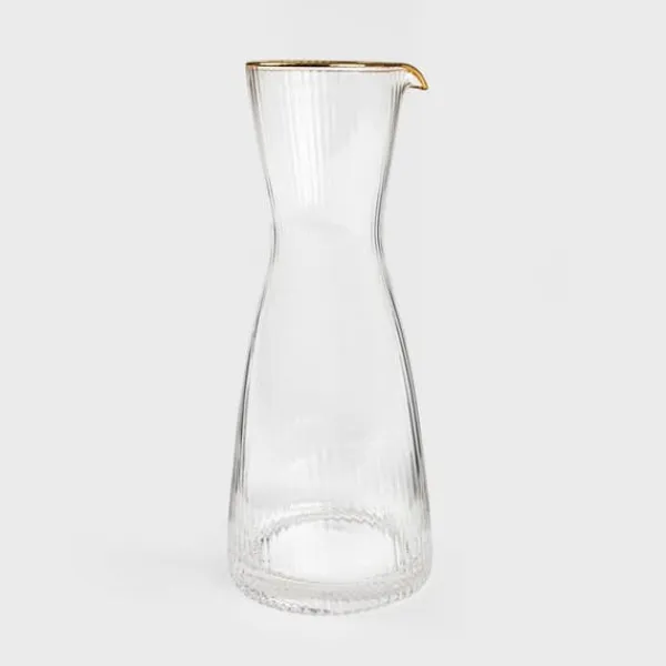 Karaffel | LYNN | rillet med guldkant | 1 l | 892108 Online