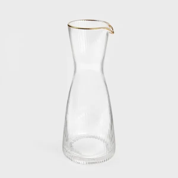 Karaffel | LYNN | rillet med guldkant | 1 l | 892108 Online