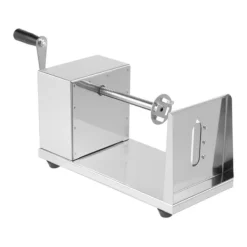 Kartoffel Twister - Spiral Slicer - 430 Rustfrit Stål - Plast - Spiralchips/Tornado - Til Kartofler & Grøntsager - CE/EU - Sølv New