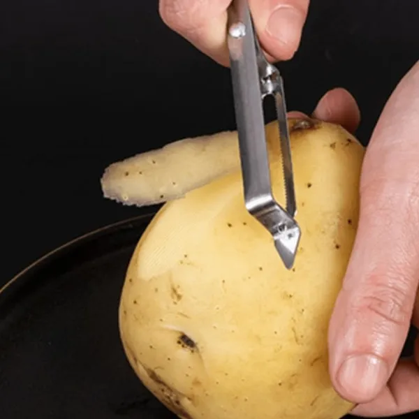 Madskrællere & Udkernere>Kartoffelskræller/grøntsagsskræller med spids rustfrit stål