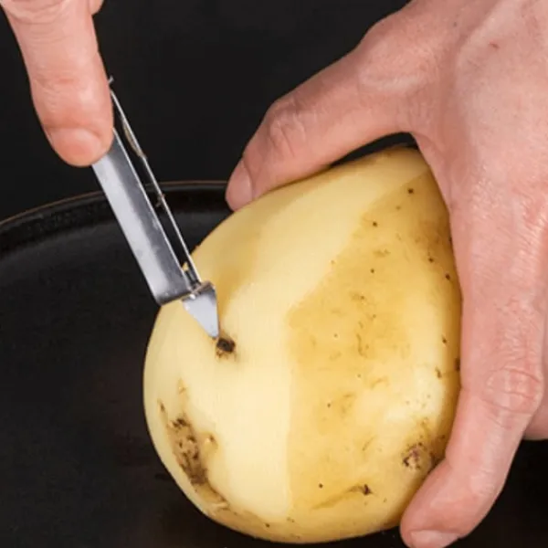 Madskrællere & Udkernere>Kartoffelskræller/grøntsagsskræller med spids rustfrit stål