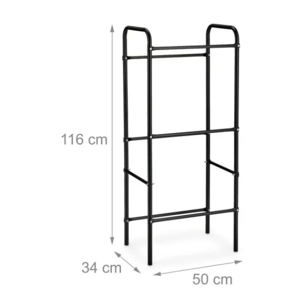 Kasserack, 116x50x34 cm, Sort Online