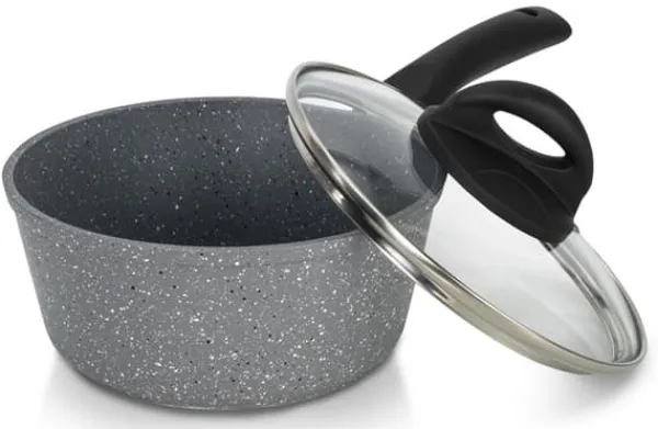 Gryder, Stegepander Og Kasseroller>Kasserolle med keramisk belægning Stonite 16 cm + gratis låg