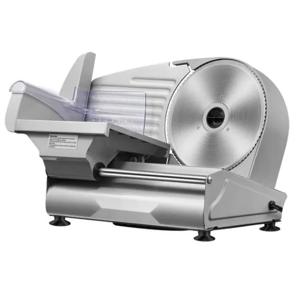 Kødskærer, 180 W elektrisk Deli Food Slicer med 7,5" rustfrit stål klinge. Justerbar tykkelse til skæring af kød, brød, skinke og ost. Let at rengøre. | CDON Outlet