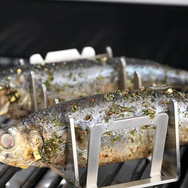 Kebabställ i rostfritt stål Shish Kebabspettställ Universalhållare för grillspett Grilltillbehör Best