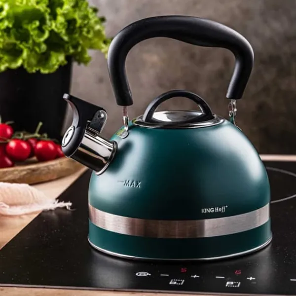 KEDEL 1,8L MED FLØJTE KINGHOFF KH-1855 grøn Outlet