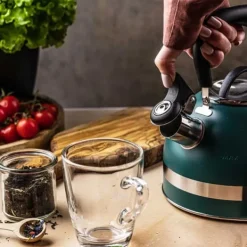 KEDEL 1,8L MED FLØJTE KINGHOFF KH-1855 grøn Outlet