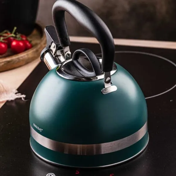 KEDEL 1,8L MED FLØJTE KINGHOFF KH-1855 grøn Outlet