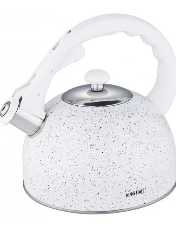 Elkedel>KEDEL MED FLØJTE 2.6L KINGHOFF KH-1407 MARMOR