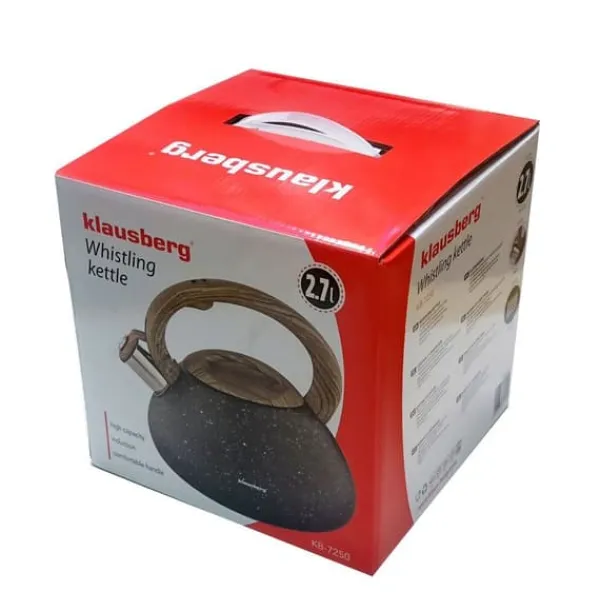KEDEL MED FLØJTE 2,7L KLAUSBERG KB-7250 GRANITRÆ Clearance
