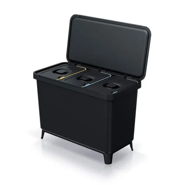 Keden Genbrugsskraldespand 3x10l Systema 57x29x41 Cm Søvfarvet Hot