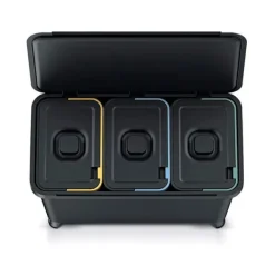 Keden Genbrugsskraldespand 3x10l Systema 57x29x41 Cm Søvfarvet Hot