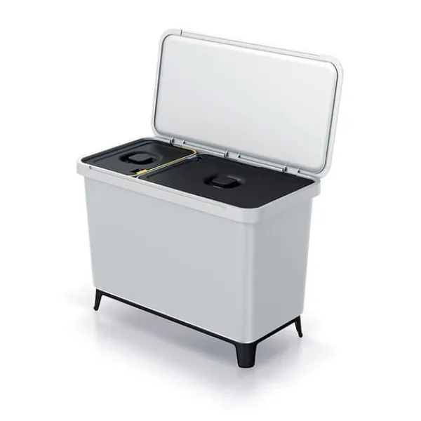 Keden Genbrugsskraldespand 1x10l+1x23l Systema 57x29x41 Cm Søvfarvet Clearance
