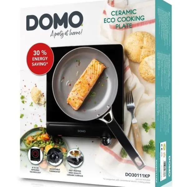 Keramisk kogeplade - DOMO - 1 brænder - 25,3 x 28,7 x 7 cm - DO30111KP Online