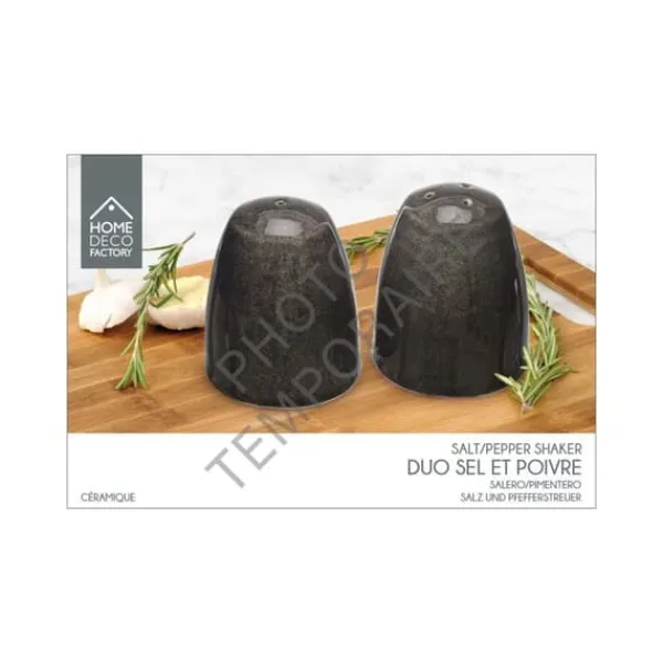 Salt- & Peberstrøere>KERAMISK SALT- OG PEBER-SHAKER Sæt Negro