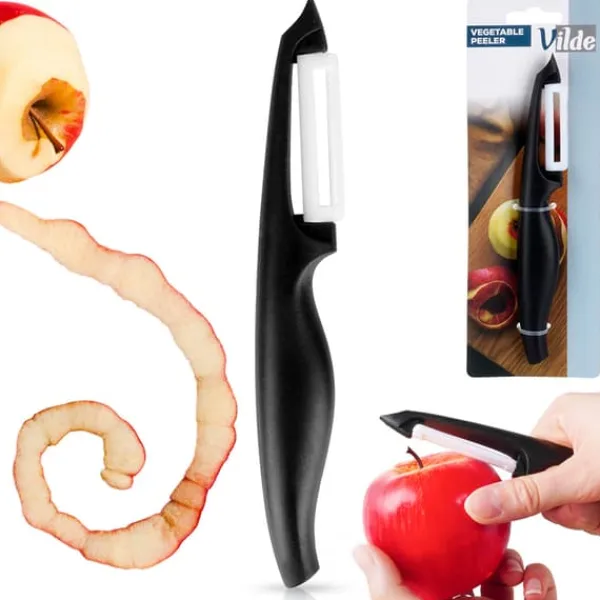 Madskrællere & Udkernere>Keramisk vertikal frugt- og grøntsagsskræller 19 cm