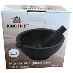 KINGHOFF KH-1197 KØKKENMØRTEL AF STØBEJERN Hot