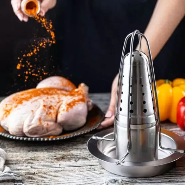 Griller>KINGHOFF KH-1880 KYLLINGESTEGEGRET MED AFDRÆN OG AROMATISER