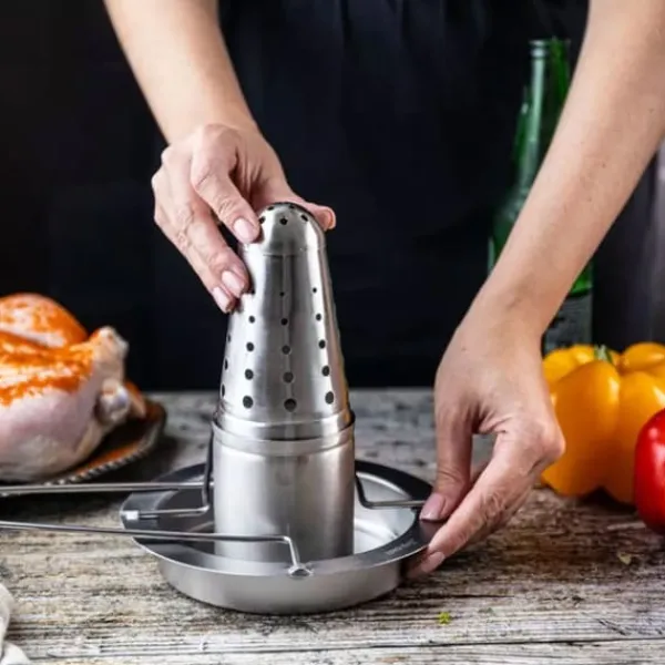 Griller>KINGHOFF KH-1880 KYLLINGESTEGEGRET MED AFDRÆN OG AROMATISER