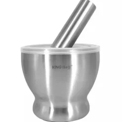 Mortere & Pistiller>KINGHOFF KH-1661 rustfri mørtel med låg 13cm