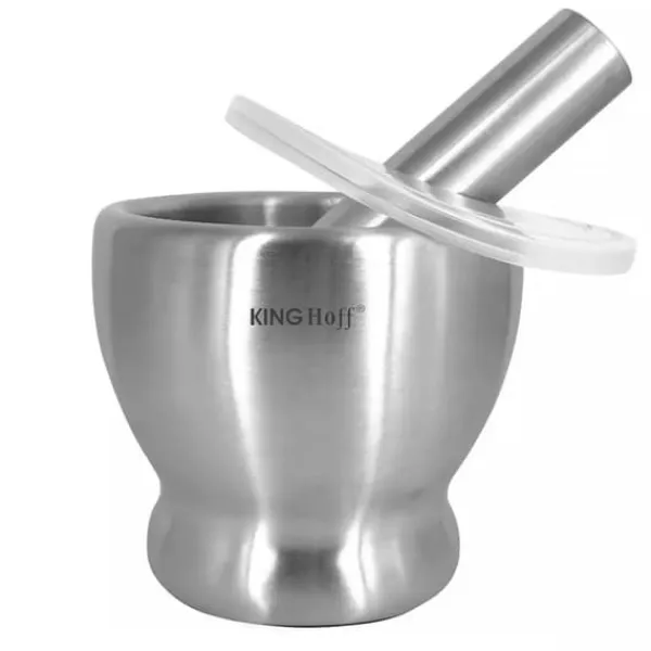 Mortere & Pistiller>KINGHOFF KH-1661 rustfri mørtel med låg 13cm