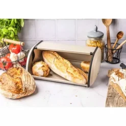 Brødkasser & Brødposer>KINGHOFF KH-1866 STÅLBRØDÆSKE beige