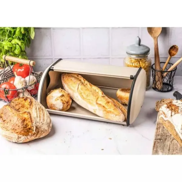 Brødkasser & Brødposer>KINGHOFF KH-1866 STÅLBRØDÆSKE beige