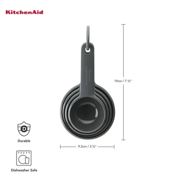 Målebægere & Måleskeer>KitchenAid målebægre, 4 stk., antracitgrå