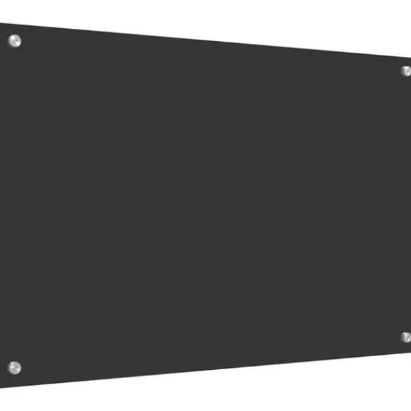 Køkken bagvæg i hærdet glas - Mørkegrå | Størrelse: 90x60x0.6 cm Best