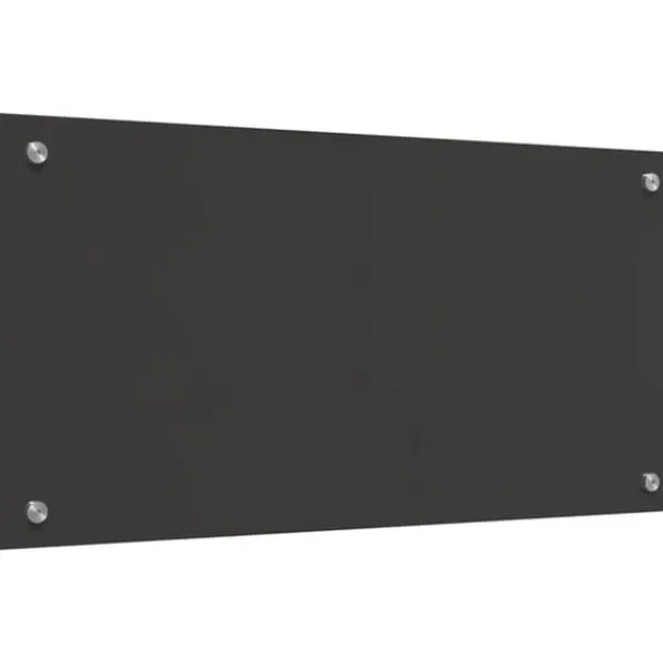 Køkken bagvæg i hærdet glas - Rektangulær design | Farve: Mørkegrå | Størrelse: 80x40x0.6 cm Outlet