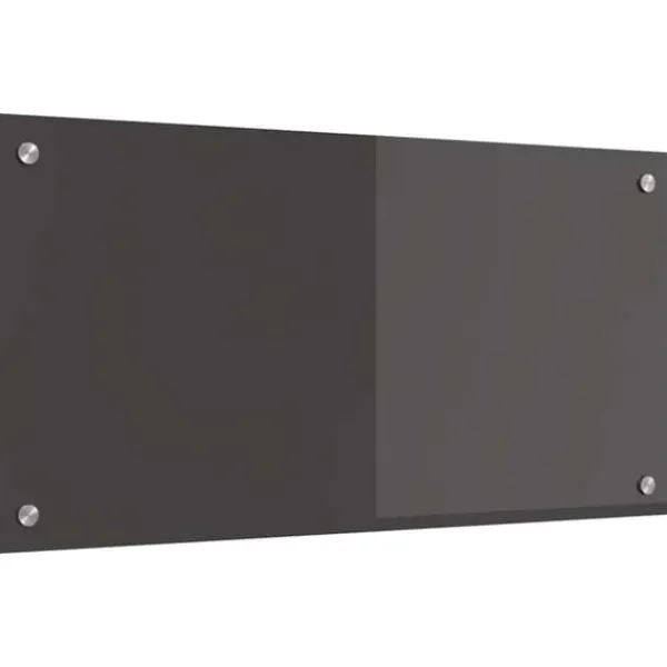 Køkken bagvæg i hærdet glas - Rektangulær design | Farve: Mørkegrå | Størrelse: 80x40x0.6 cm Outlet