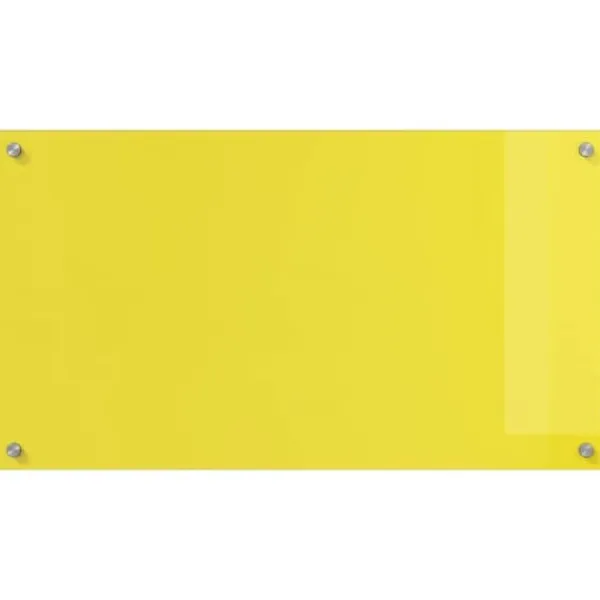 Køkken bagvæg i hærdet glas - Modern Design | Størrelse: 90 x 50 x 0.6 cm | Farve: Gul