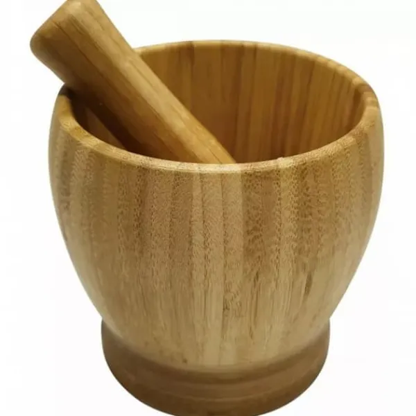 Mortere & Pistiller>KØKKEN BAMBUMØRTEL 9cm KINGHOFF KH-1616