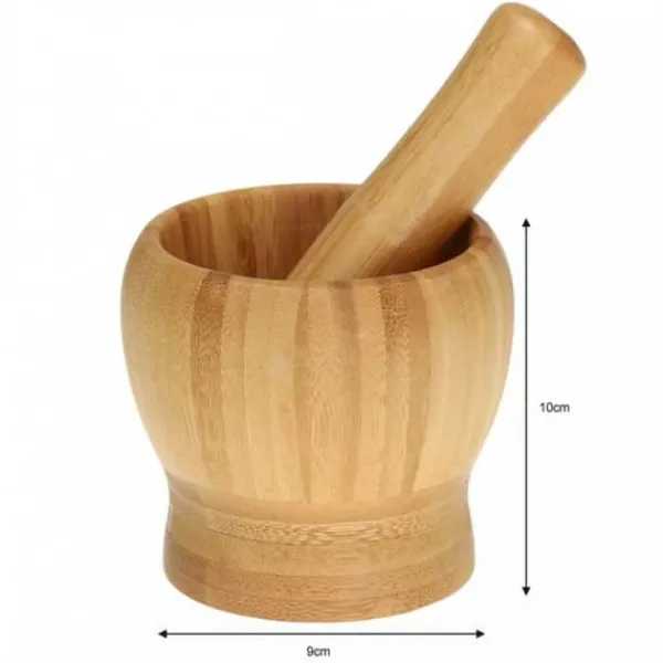 Mortere & Pistiller>KØKKEN BAMBUMØRTEL 9cm KINGHOFF KH-1616