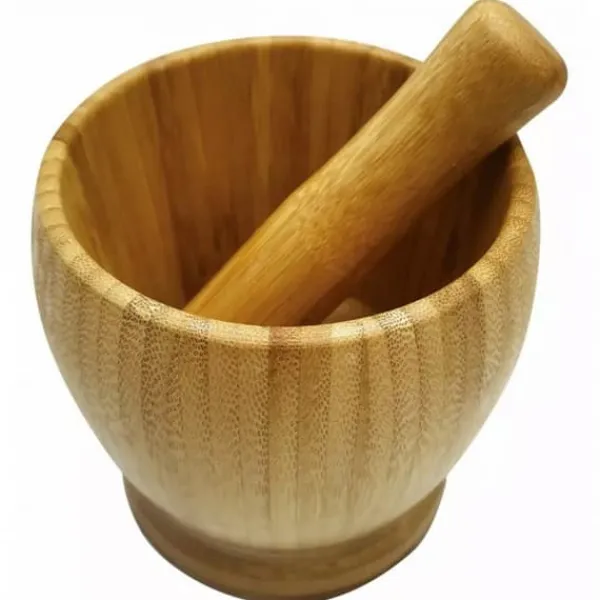 Mortere & Pistiller>KØKKEN BAMBUMØRTEL 9cm KINGHOFF KH-1616