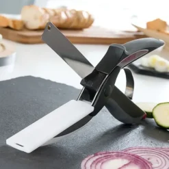 Køkken Kniv-Saks Med Integreret Mini Skærebræt Scible InnovaGoods Sale
