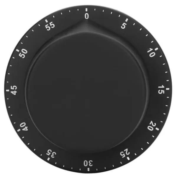 Æggeure>Køkken Mekanisk Timer 304 Rustfrit Stål Magnetisk Suge Kok Madlavningstimer Sort