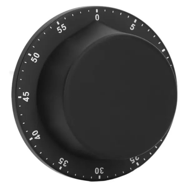 Æggeure>Køkken Mekanisk Timer 304 Rustfrit Stål Magnetisk Suge Kok Madlavningstimer Sort