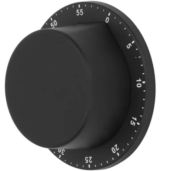 Æggeure>Køkken Mekanisk Timer 304 Rustfrit Stål Magnetisk Suge Kok Madlavningstimer Sort