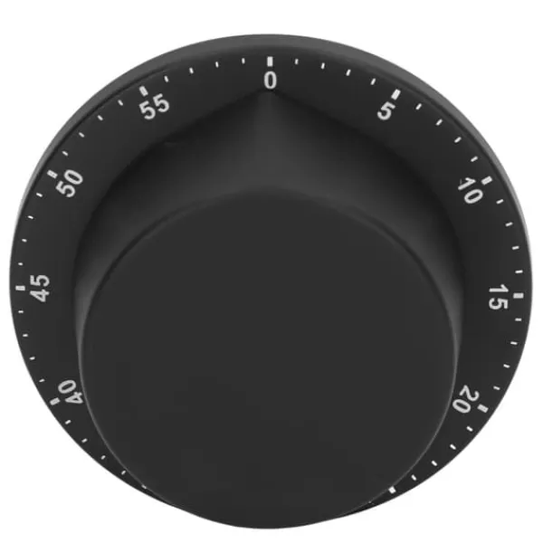 Æggeure>Køkken Mekanisk Timer 304 Rustfrit Stål Magnetisk Suge Kok Madlavningstimer Sort