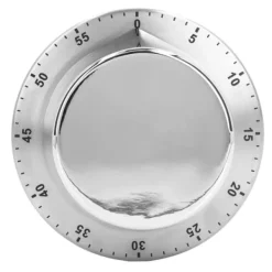 Æggeure>Køkken Mekanisk Timer 304 Rustfrit Stål Magnetisk Suge Kok Madlavnings Timer Hvid