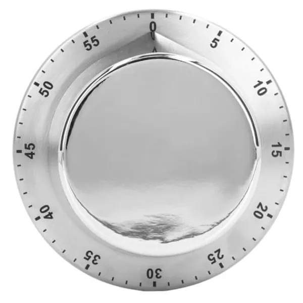 Æggeure>Køkken Mekanisk Timer 304 Rustfrit Stål Magnetisk Suge Kok Madlavnings Timer Hvid