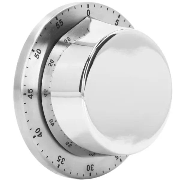 Æggeure>Køkken Mekanisk Timer 304 Rustfrit Stål Magnetisk Suge Kok Madlavnings Timer Hvid