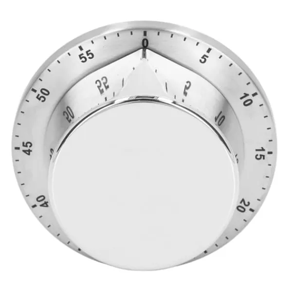 Æggeure>Køkken Mekanisk Timer 304 Rustfrit Stål Magnetisk Suge Kok Madlavnings Timer Hvid